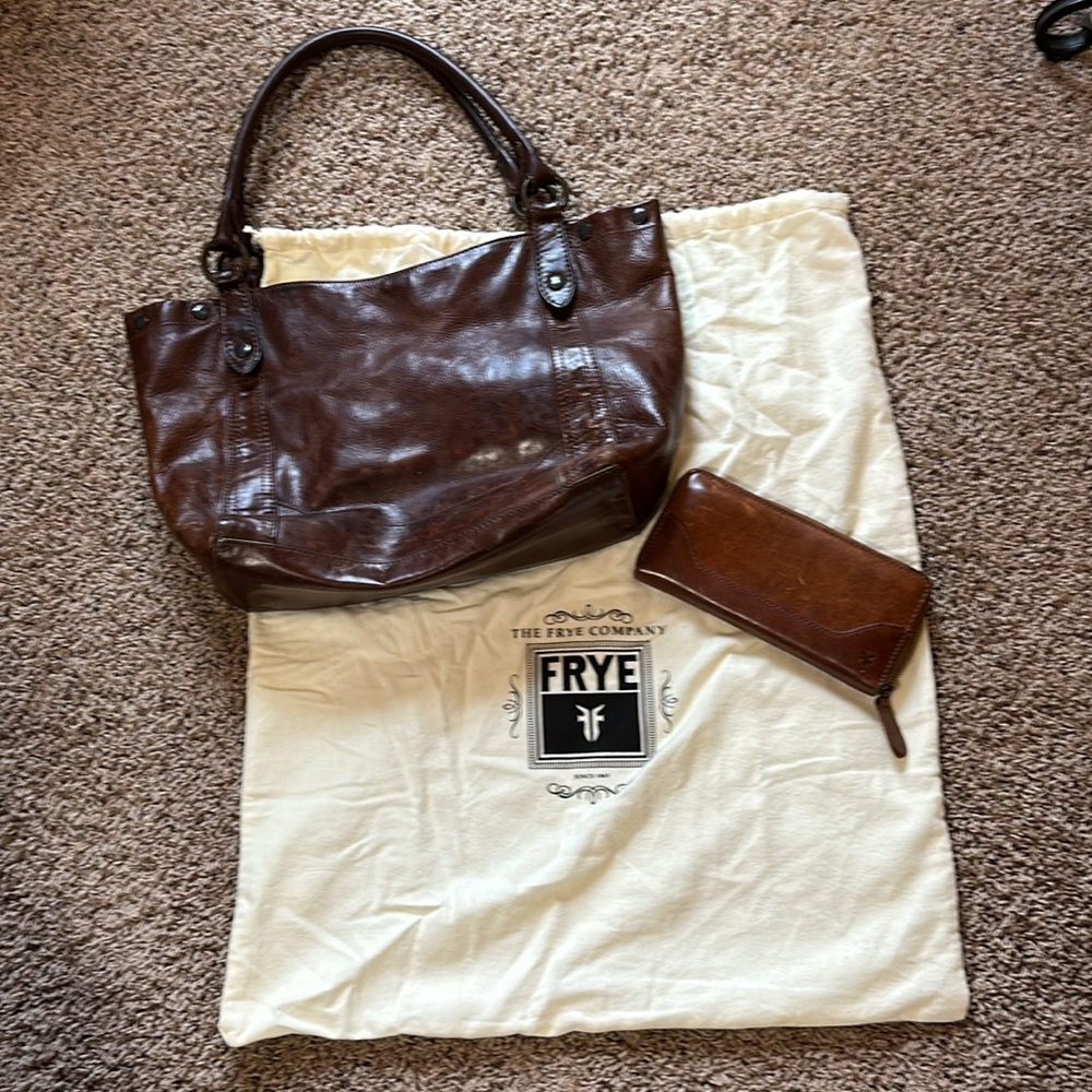 Frye Melissa purse and Melissa zipper wallet